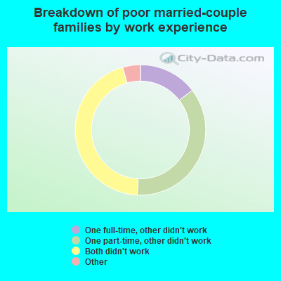 Breakdown of poor married-couple families by work experience